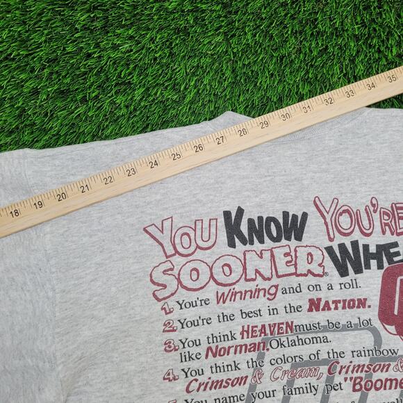 Vintage Oklahoma Sooners Sweatshirt Womens Large 22x22 Boxy - Picture 5 of 16